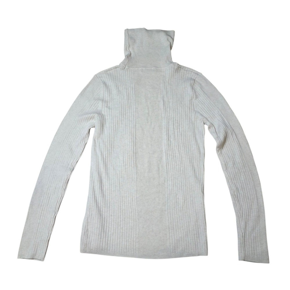 George‎ Wheat Heather Ribbed Turtleneck Long Sleeve Sweater Top Sz XL NWT - Picture 2 of 6